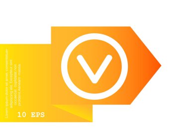 Chek işareti ile kene simgesi