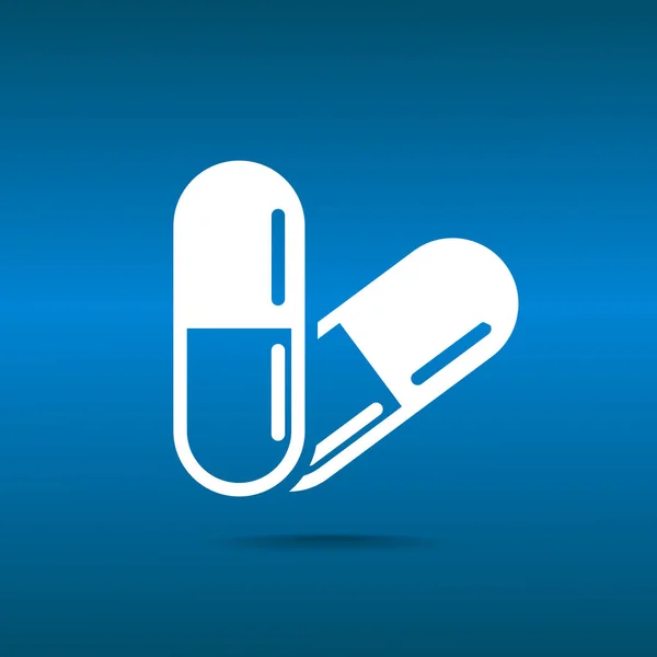 Tabletter och kapslar ikonen — Stock vektor