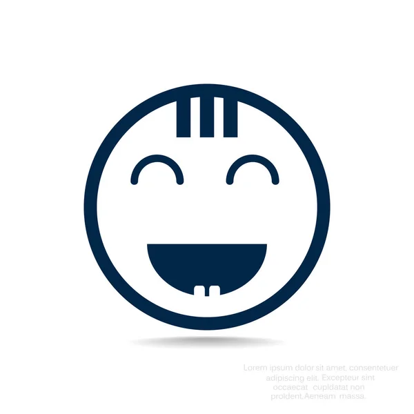 Boldog fiú pókháló ikon — Stock Vector