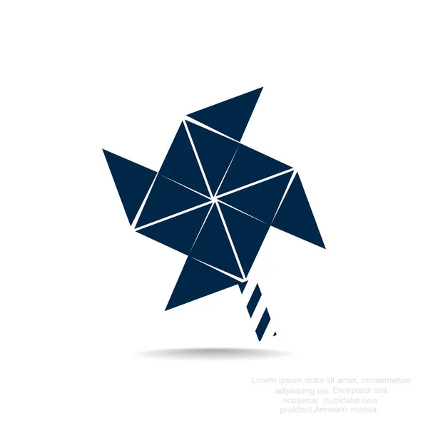 Windmolen propeller speelgoed web pictogram — Stockvector