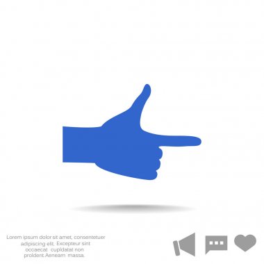 parmak işaret web simgesi.