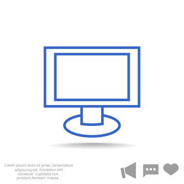 Boş monitör ekran web simgesi