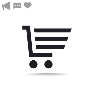 alışveriş sepeti basit simgesi