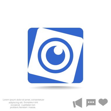 Objektif göz web simgesi