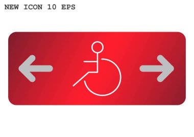 Tekerlekli sandalye basit simgesini devre dışı