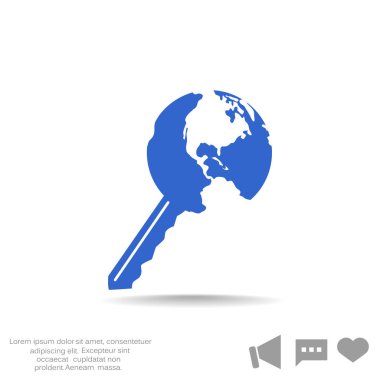 Dünya web simgesi anahtarı