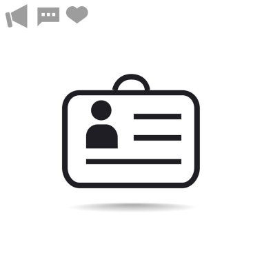 kimlik kartı web simgesi. 