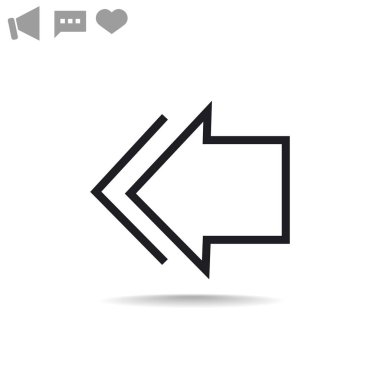 Ok işaret sol simgesi