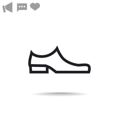 Ayakkabı düz simgesi