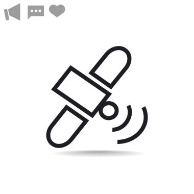 Uzay İstasyonu ince çizgi simgesi