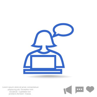 işkadını dizüstü web simgesi ile