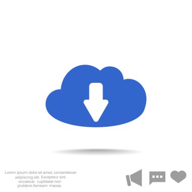 Bulut dosya download simgesi