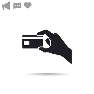 Plastik kart basit web simgesi