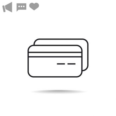 Plastik kart basit web simgesi