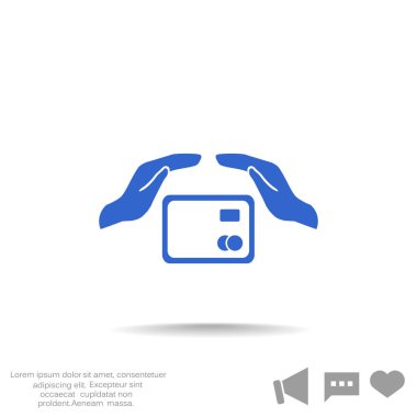 Plastik kart basit web simgesi