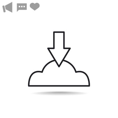 Bulut dosya download simgesi