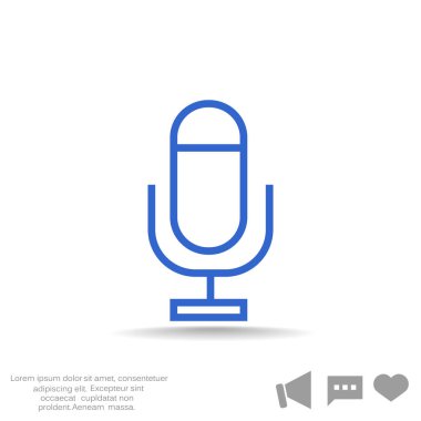 Basit mikrofon web simgesi