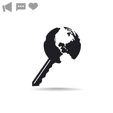 Dünya web simgesi anahtarı