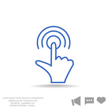 Dokunmatik ekran web simgesi. 