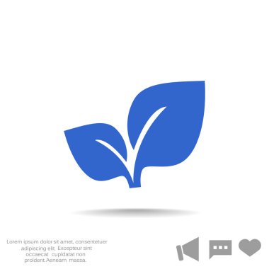 Yaprakları web simgesi. 