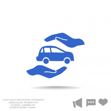 Araba sigorta web simgesi.