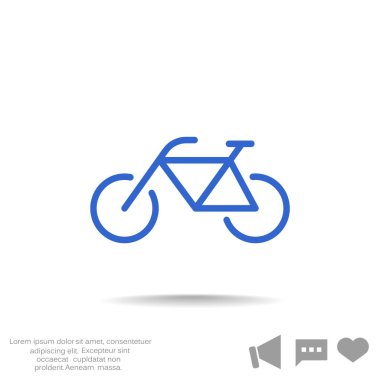 Bisiklet basit web simgesi