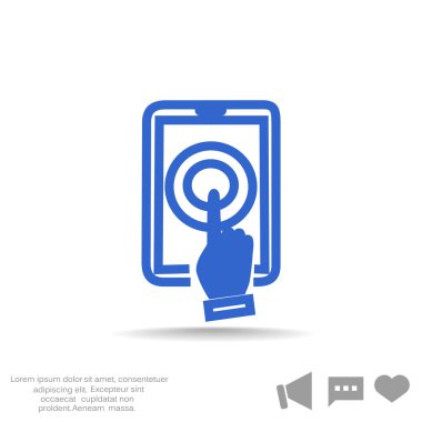  Dokunmatik ekran web simgesi. 