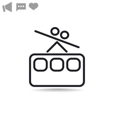 Teleferik web simgesi. 