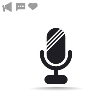Basit mikrofon web simgesi