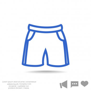  Şort web simgesi. 