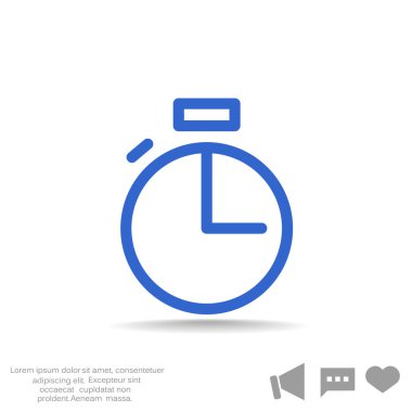 Stopwatch Düz Simgesi