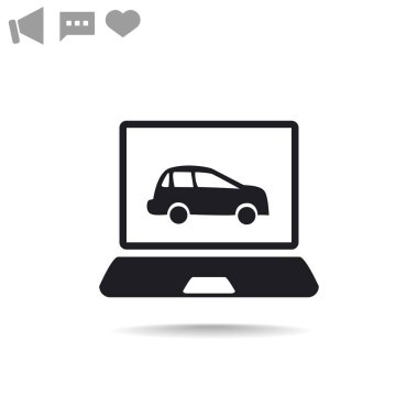 Basit dizüstü web simgesi