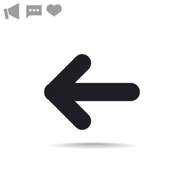 Ok işaret sol simgesi