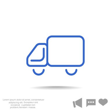 Sevkiyat teslimat kamyonu web simgesi