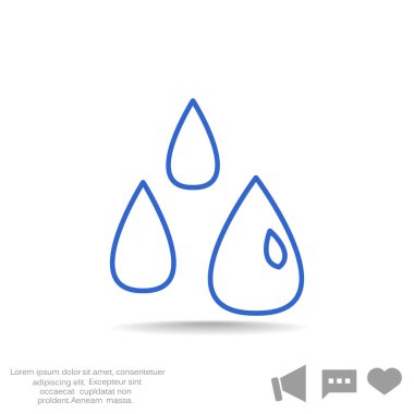 Sıvı damlacıkları basit web simgesi