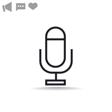 Basit mikrofon web simgesi