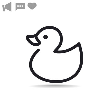 Basit oyuncak ördek simgesi