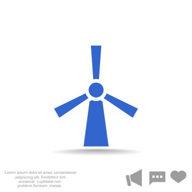  Rüzgar jeneratör simgesi.