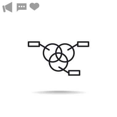 Yüzde kavramı yuvarlak web simgesi