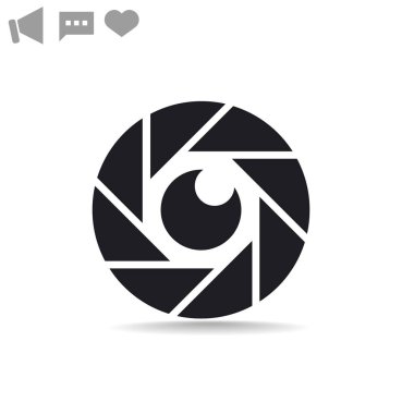 Objektif göz web simgesi