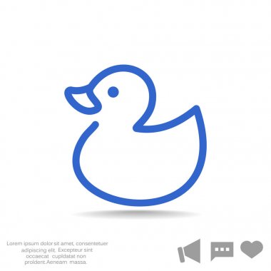 Basit oyuncak ördek simgesi