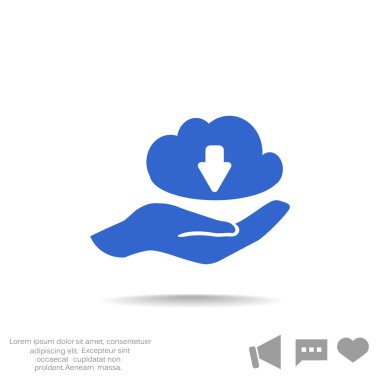 Bulut dosya download simgesi