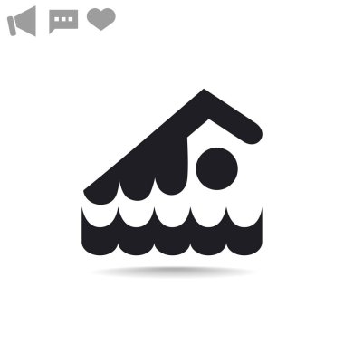  yüzücü web simgesi.