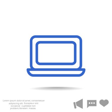 Basit dizüstü web simgesi