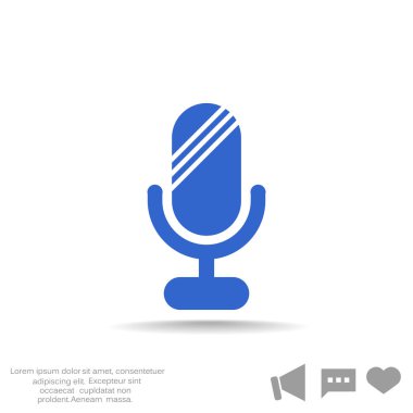 Basit mikrofon web simgesi