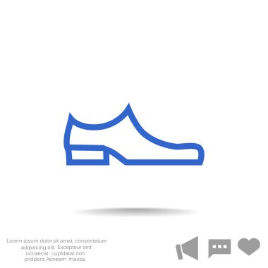 Ayakkabı düz simgesi