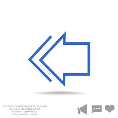 Ok işaret sol simgesi