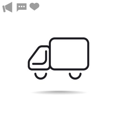 Sevkiyat teslimat kamyonu web simgesi