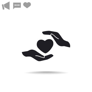 Ellerin simgesinde kalp