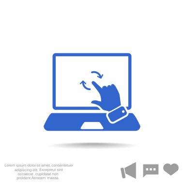 Dokunmatik ekran web simgesi. 